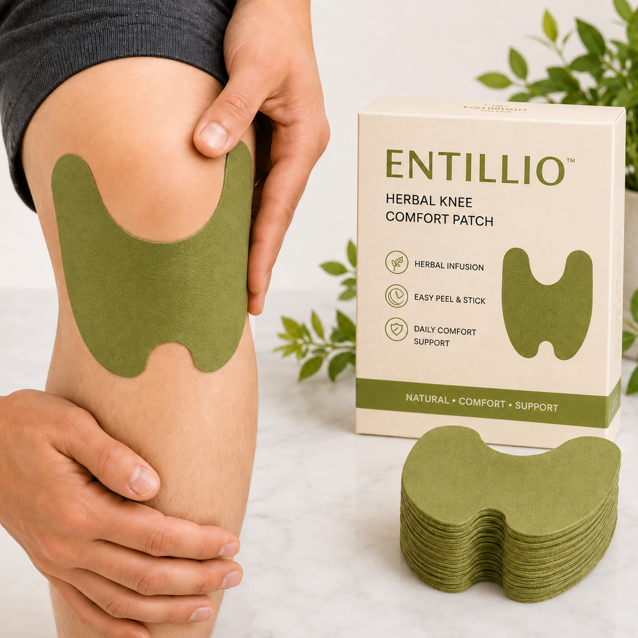 Active life with Entillio herbal knee patches
